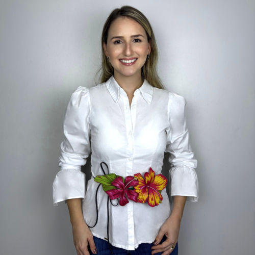 Aplicação Hibisco 2 flores