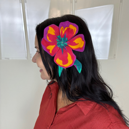 Aquarela vermelha c/folhagem