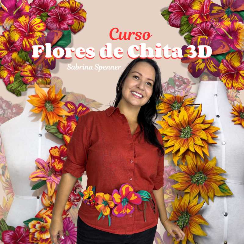 Aprenda a Criar Flores de Chita 3D e Transforme Tecidos em Obras de Arte!