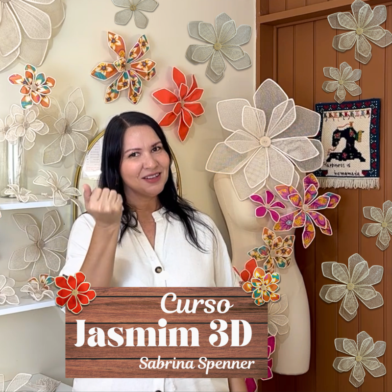 Aprenda a fazer flores 3D em tela ou tecidos diversos com uma técnica exclusiva.