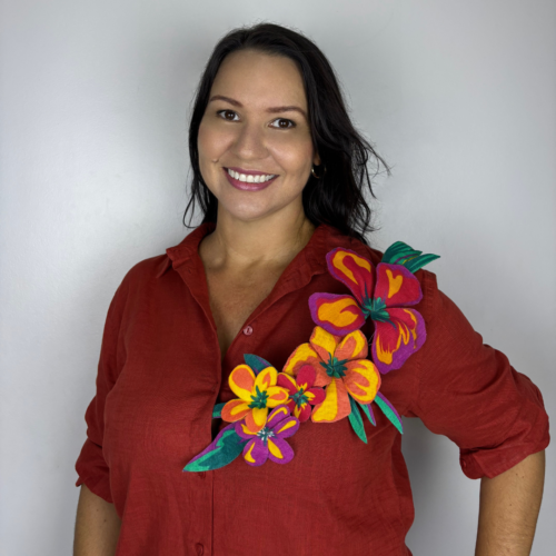 Aplicação Aquarela 5 flores